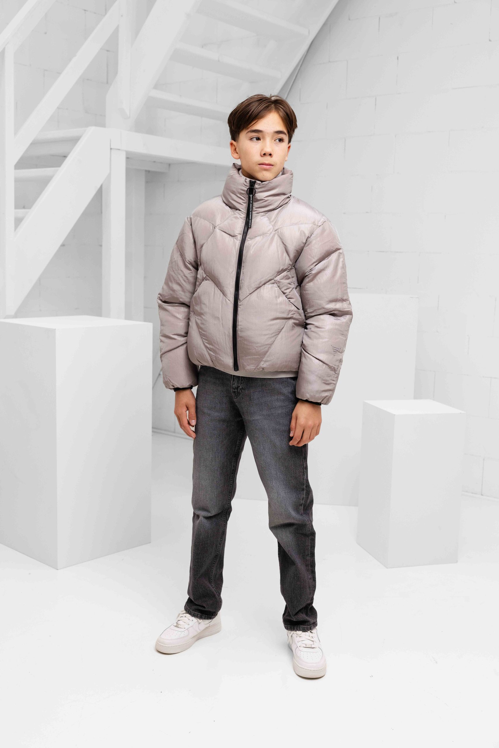 Krakatau Nebula Puffer Winterjas Kids Grijs