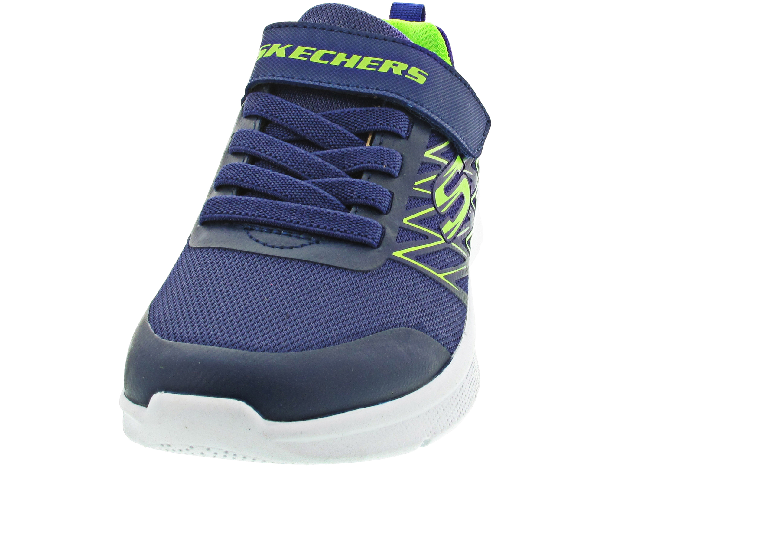 Skechers Microspec Sneaker Klett blau