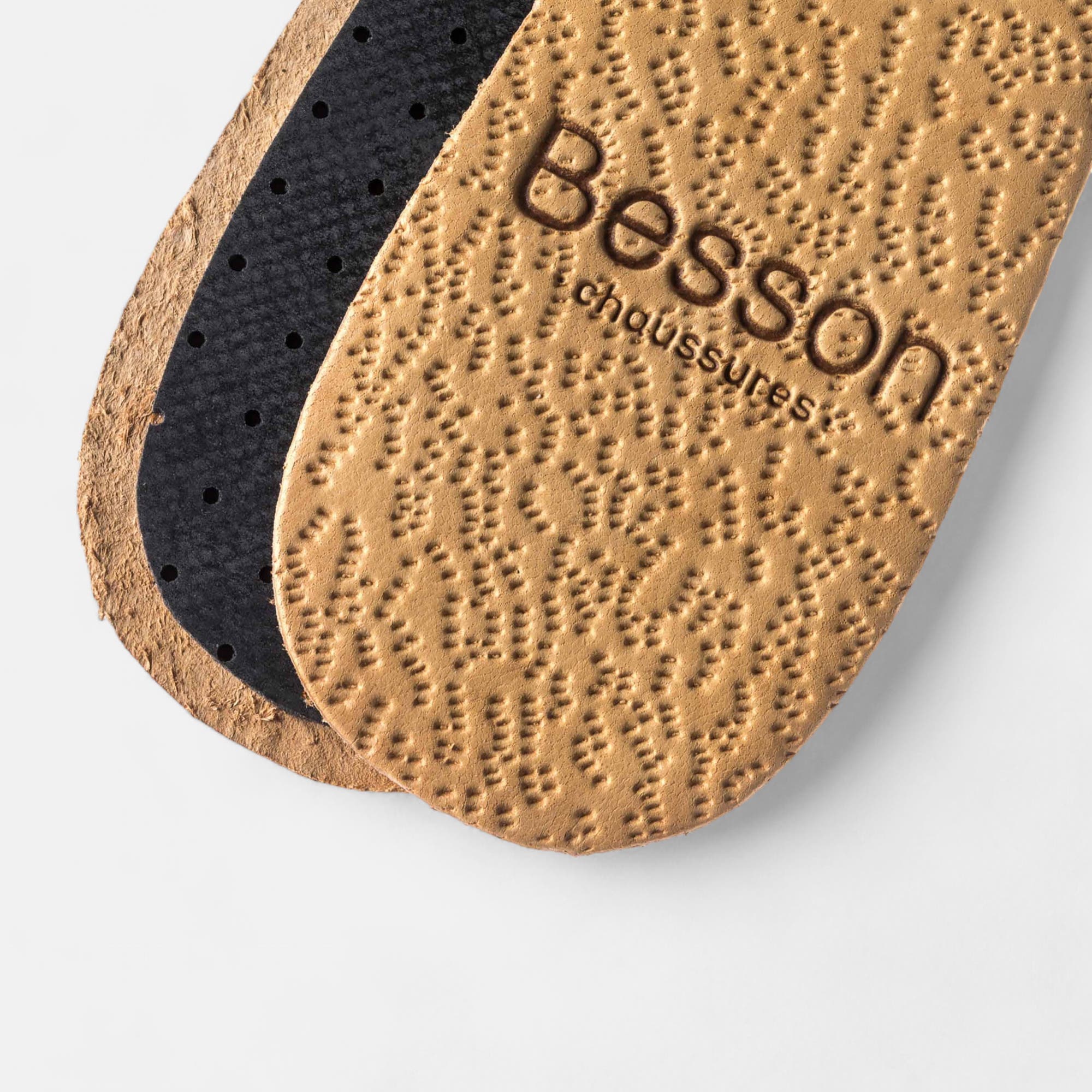 Semelles cuir charbon 47 48 sans coloris