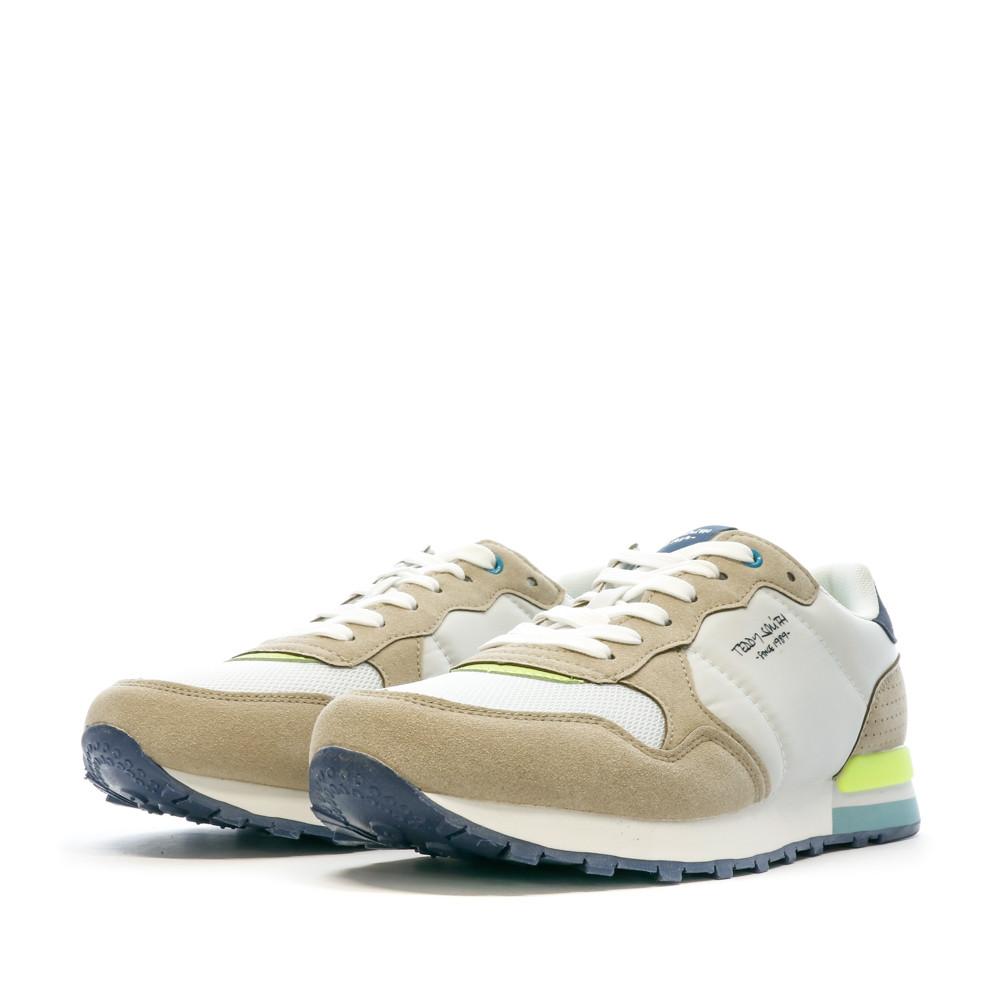 Teddy Smith Baskets Blanc/Beige Homme Teddy Smith Combined