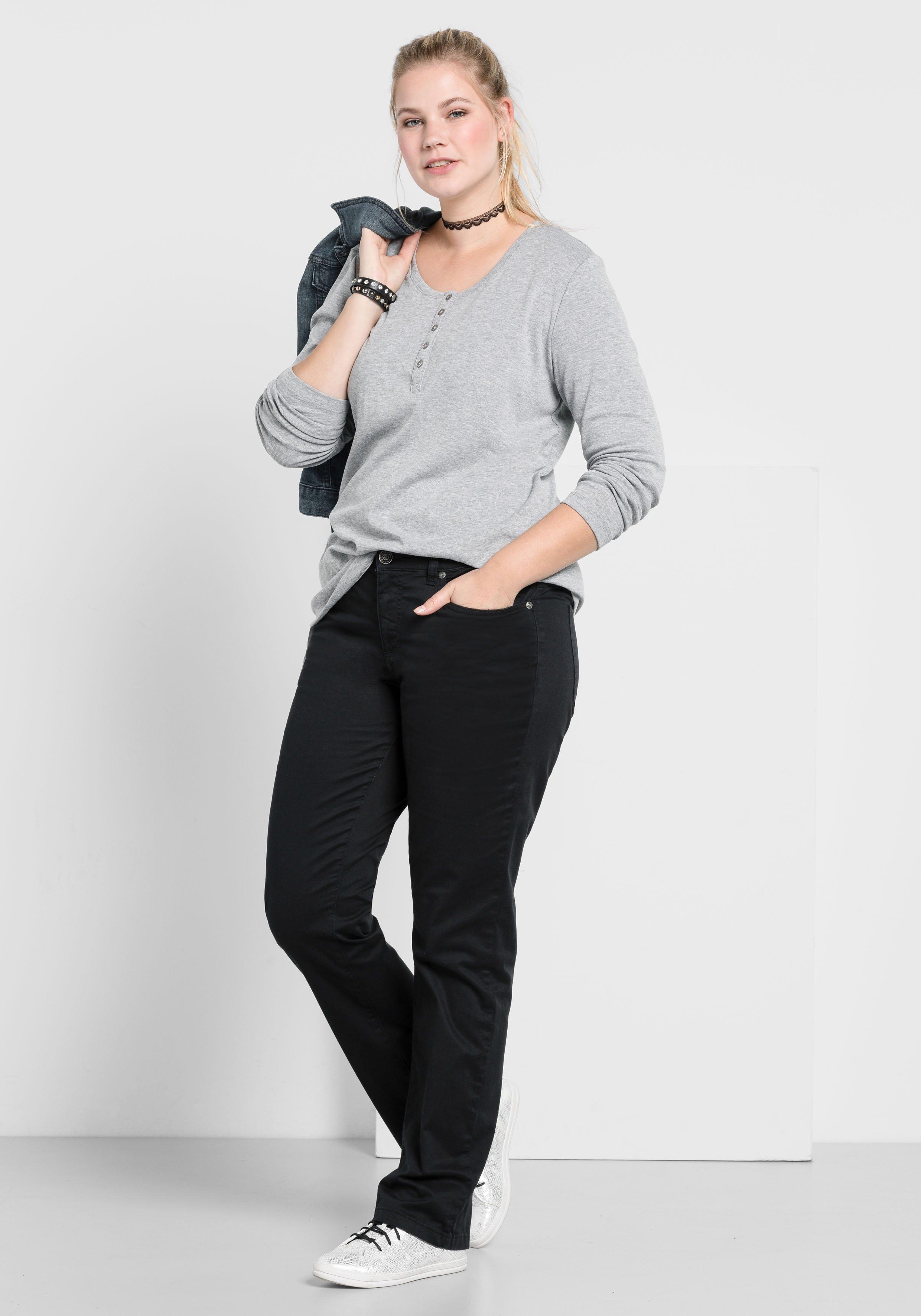 Gerade Hose aus Baumwoll-Twill