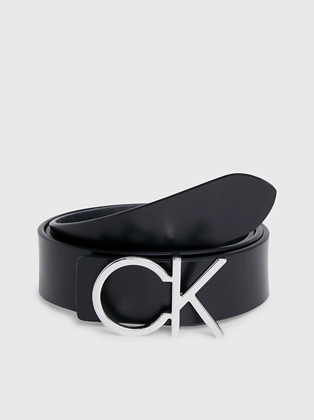 Cinto de couro dupla face com logotipo