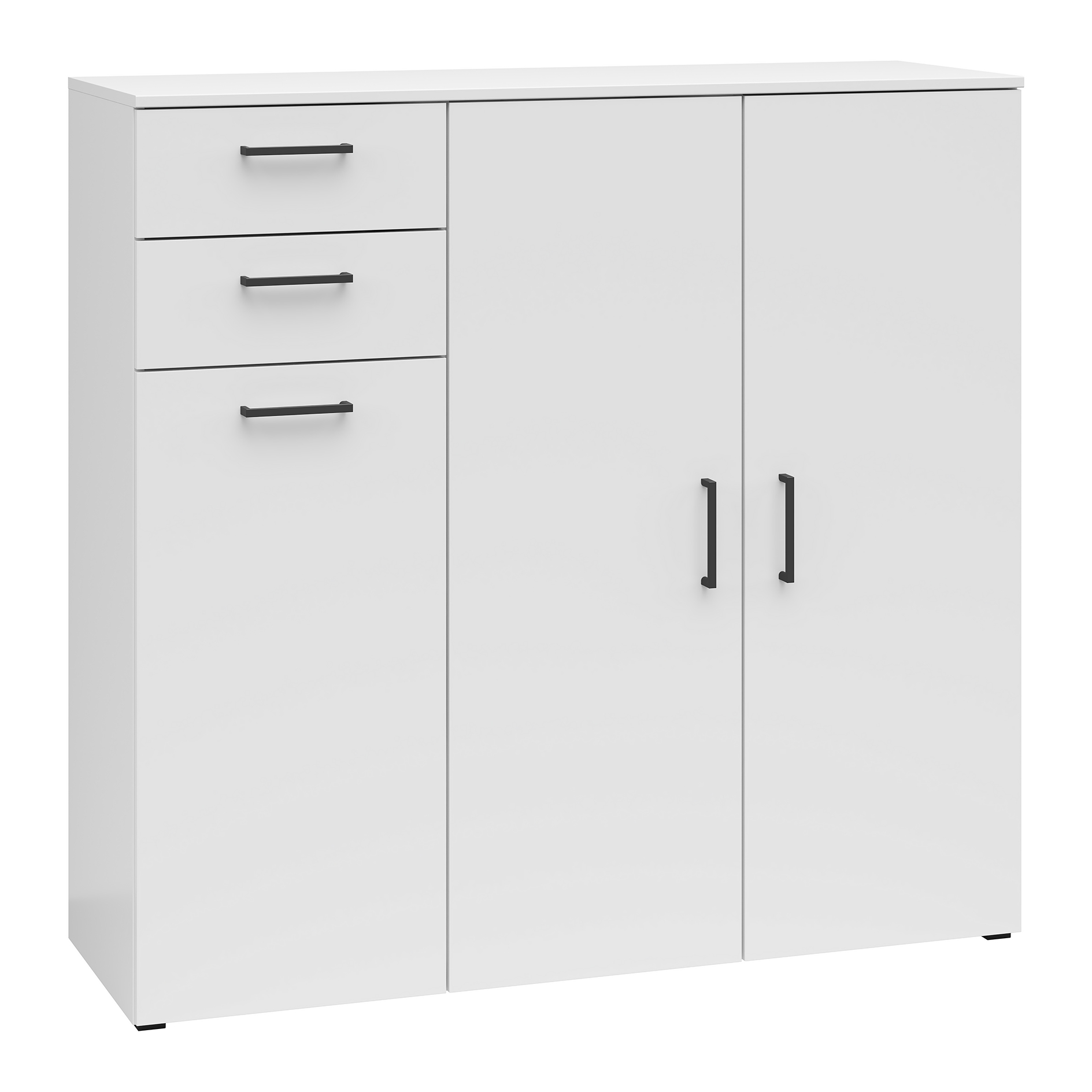 Sideboard - weiß - 115 cm hoch