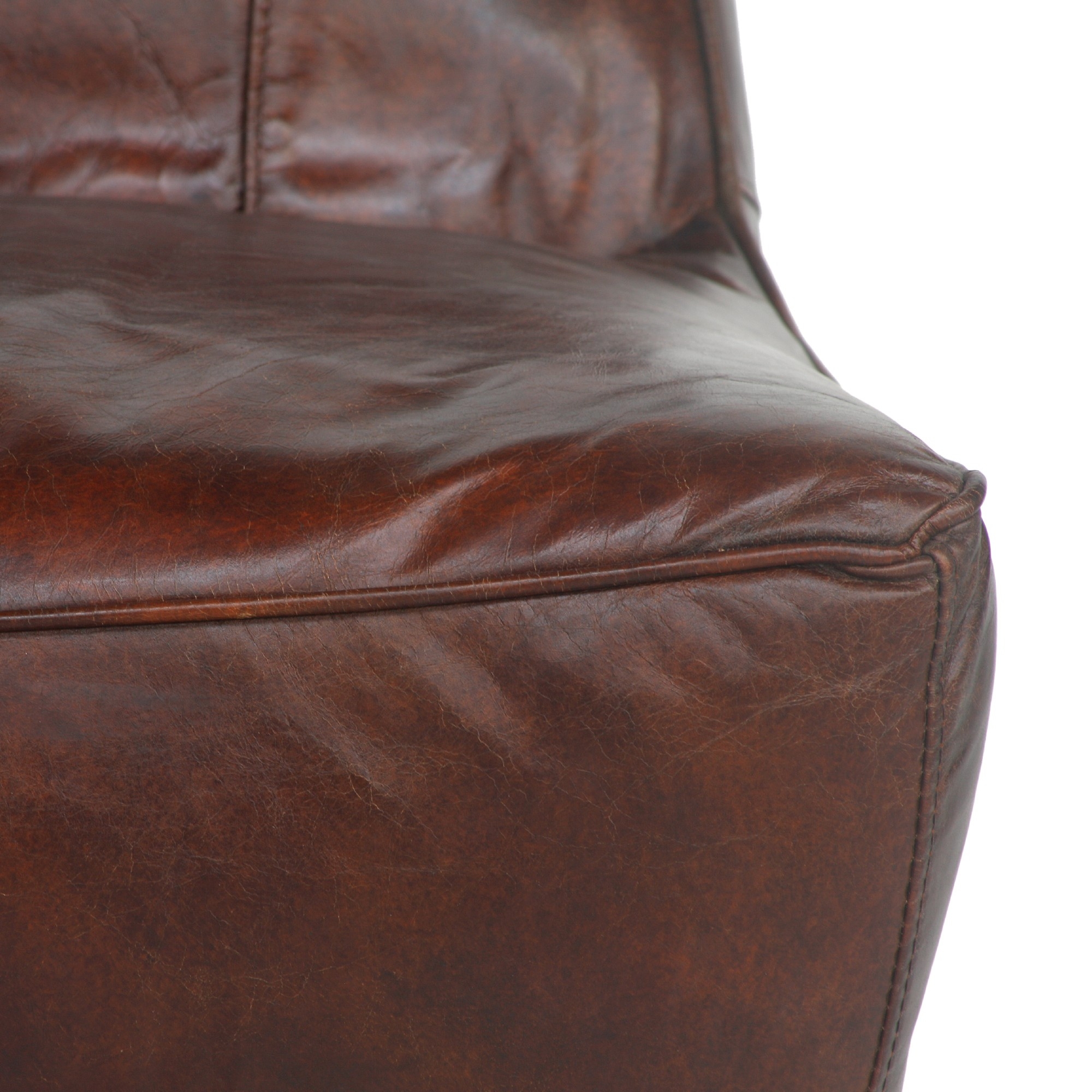 Ledersessel 'Callazzo' vintage, dunkelbraun, T 110 cm, B 71 cm, H 74 cm von fischer's lagerhaus