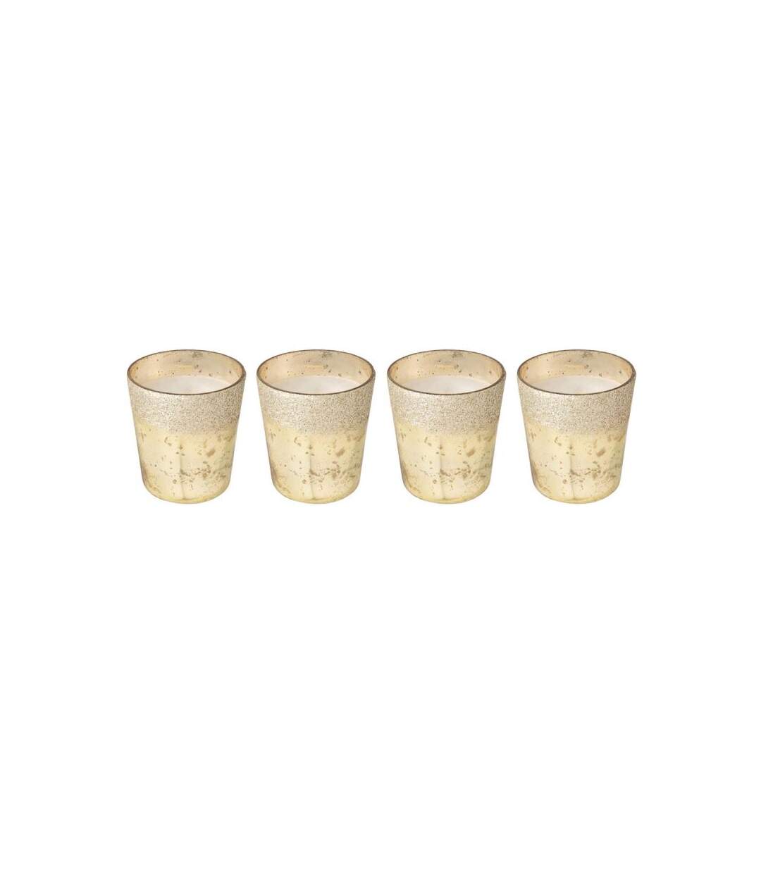 Paris Prix - Lot De 4 Bougies Parfumées deluxe 7cm Oud Amber