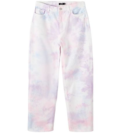 LMTD Hosen - NlfTieizza - White Alyssum/Tie Dye