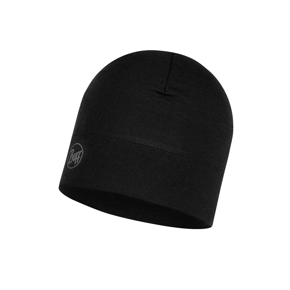 BUFF® Midweight Merinowolle Mütze schwarz