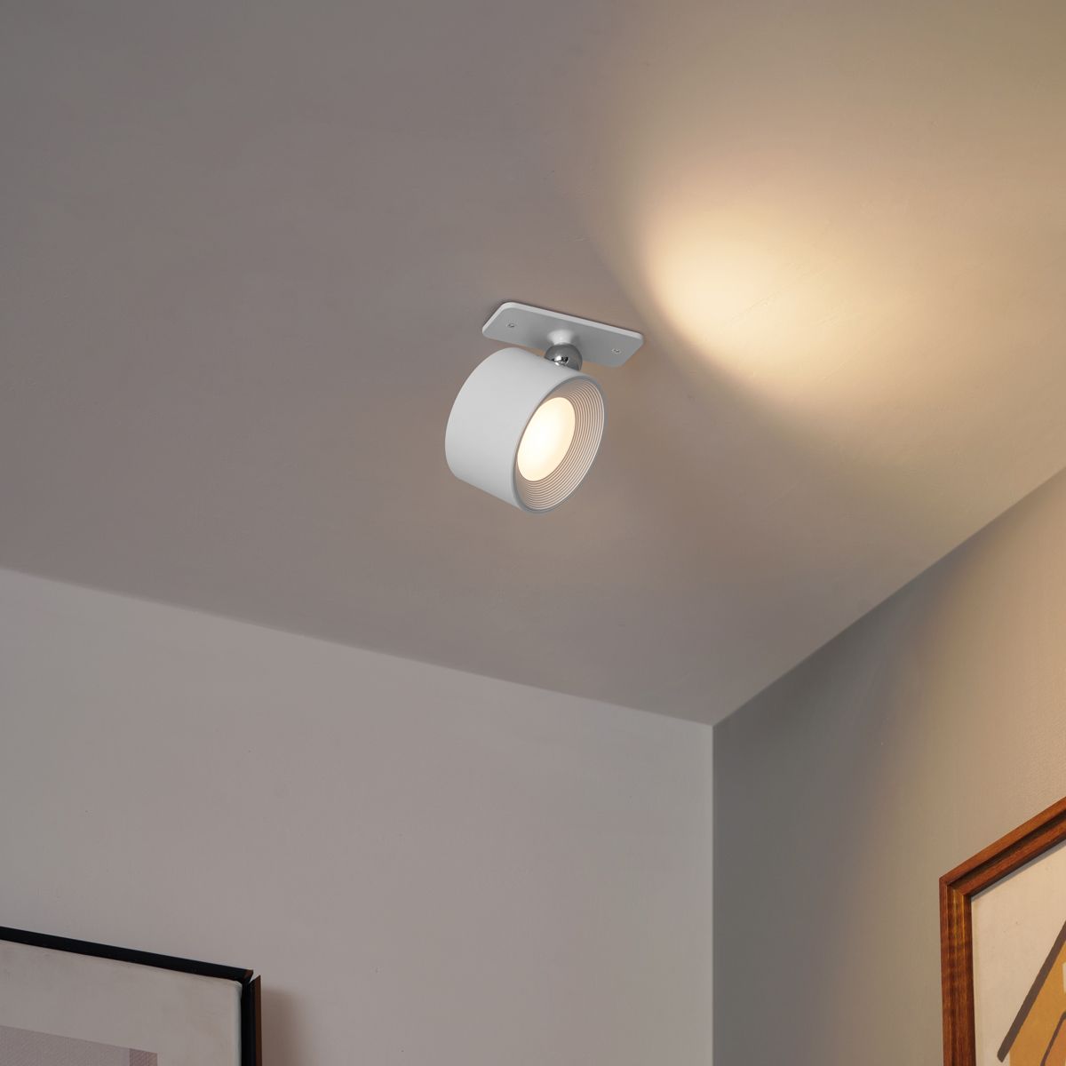 Set van 4 moderne wand- en plafondlampen wit incl. LED oplaadbaar - Bright