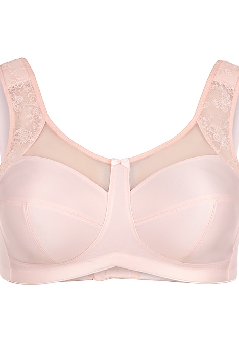 BH, ohne Softschalen, Träger mit Spitze, Mesh