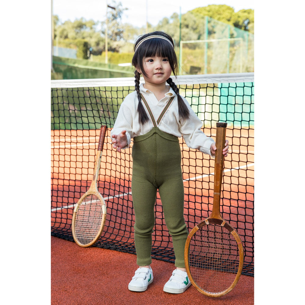 Køb Silly Silas Olive Striped Footless Tights