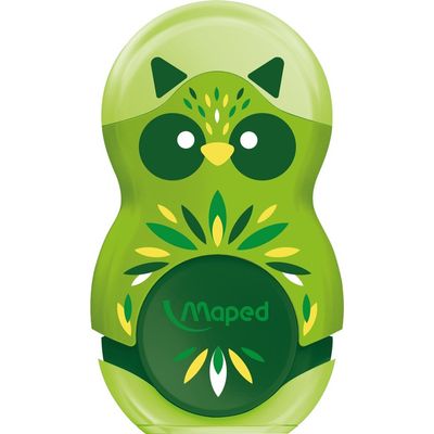 Maped Loopy Mini Cute - Taille crayon gomme 2-en-1 - 1 trou - disponible dans différentes couleurs