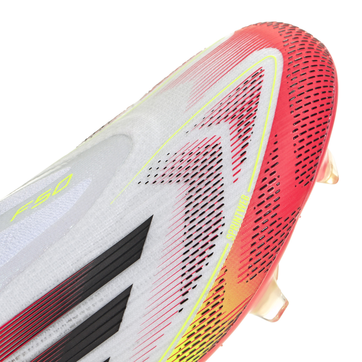Adidas F50 Elite Veterloze Gras Voetbalschoenen (FG) Wit Rood Zwart Geel