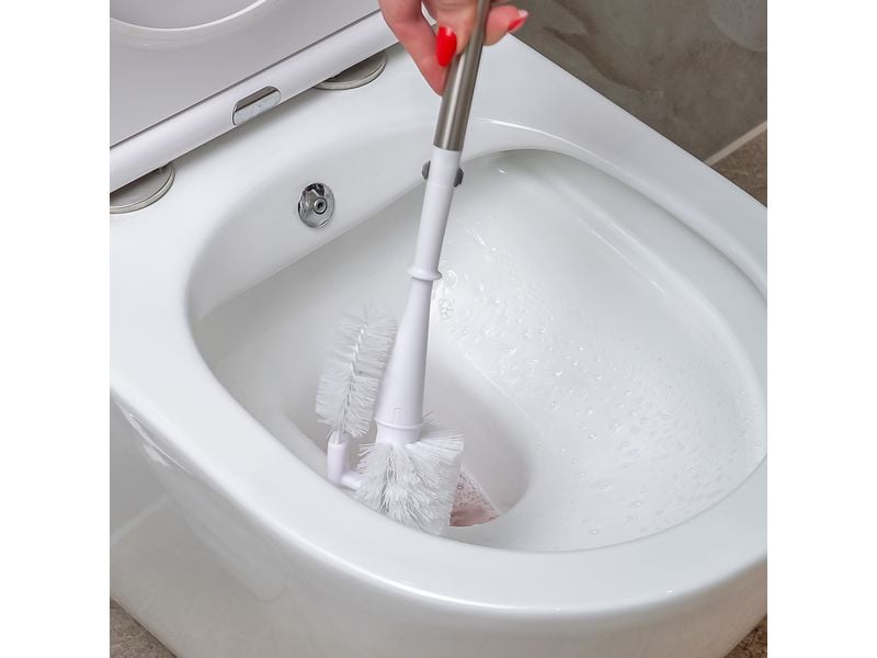 CreaClean Toilettenbürste Clarissa Weiss WC Bürste mit Randreiniger