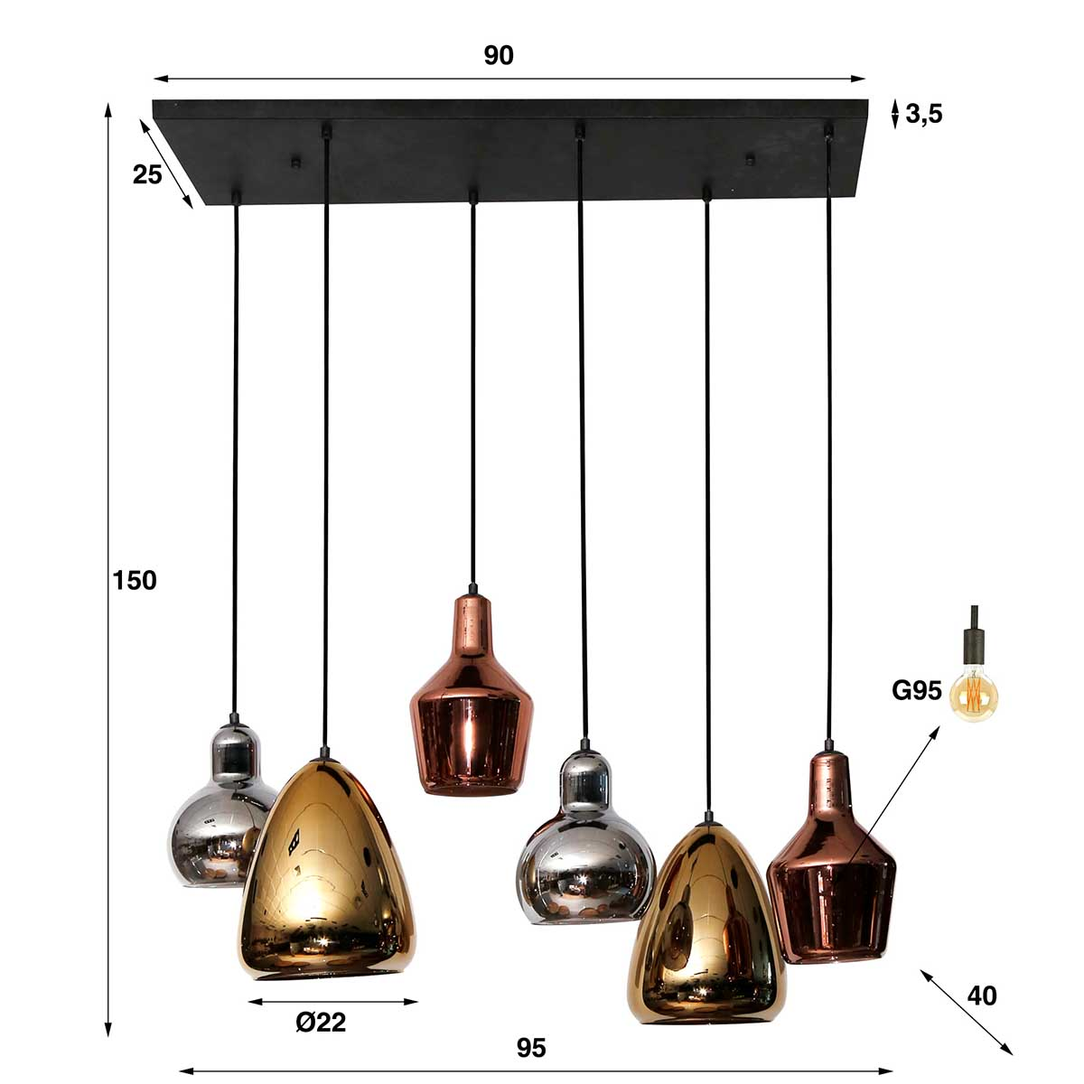 Hanglamp Multi Colour