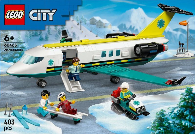 LEGO City - Ambulancevliegtuig - Speelgoed - Inclusief 3 Minifiguren en Snowscooter