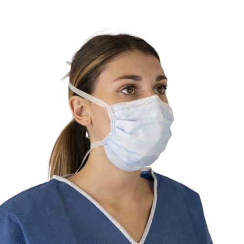 Masque médical Op-Air type II bleu à lanières Kolmi