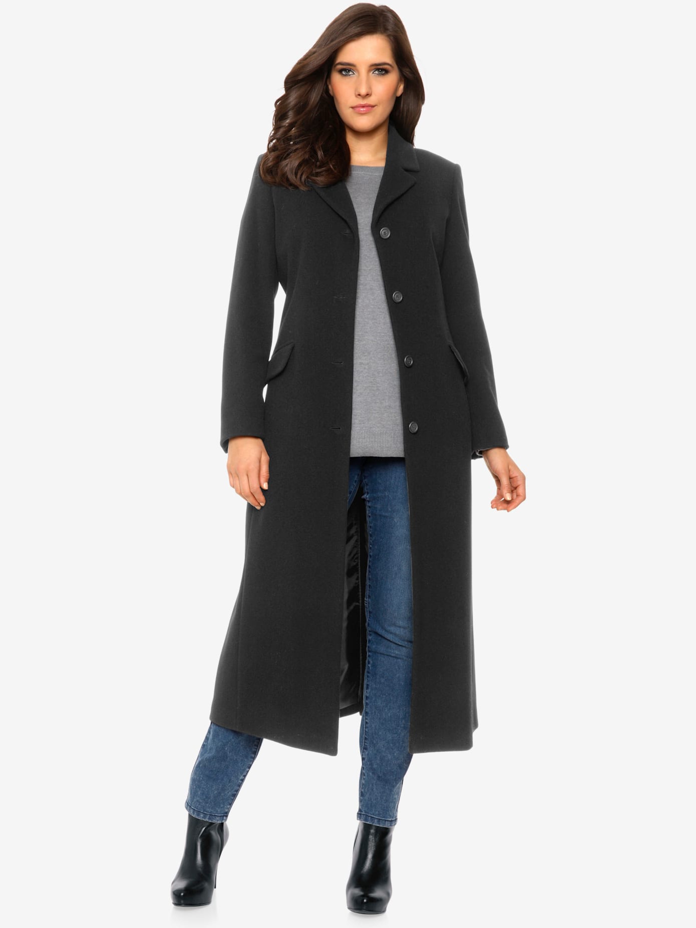 Manteau blazer coupe longue classique