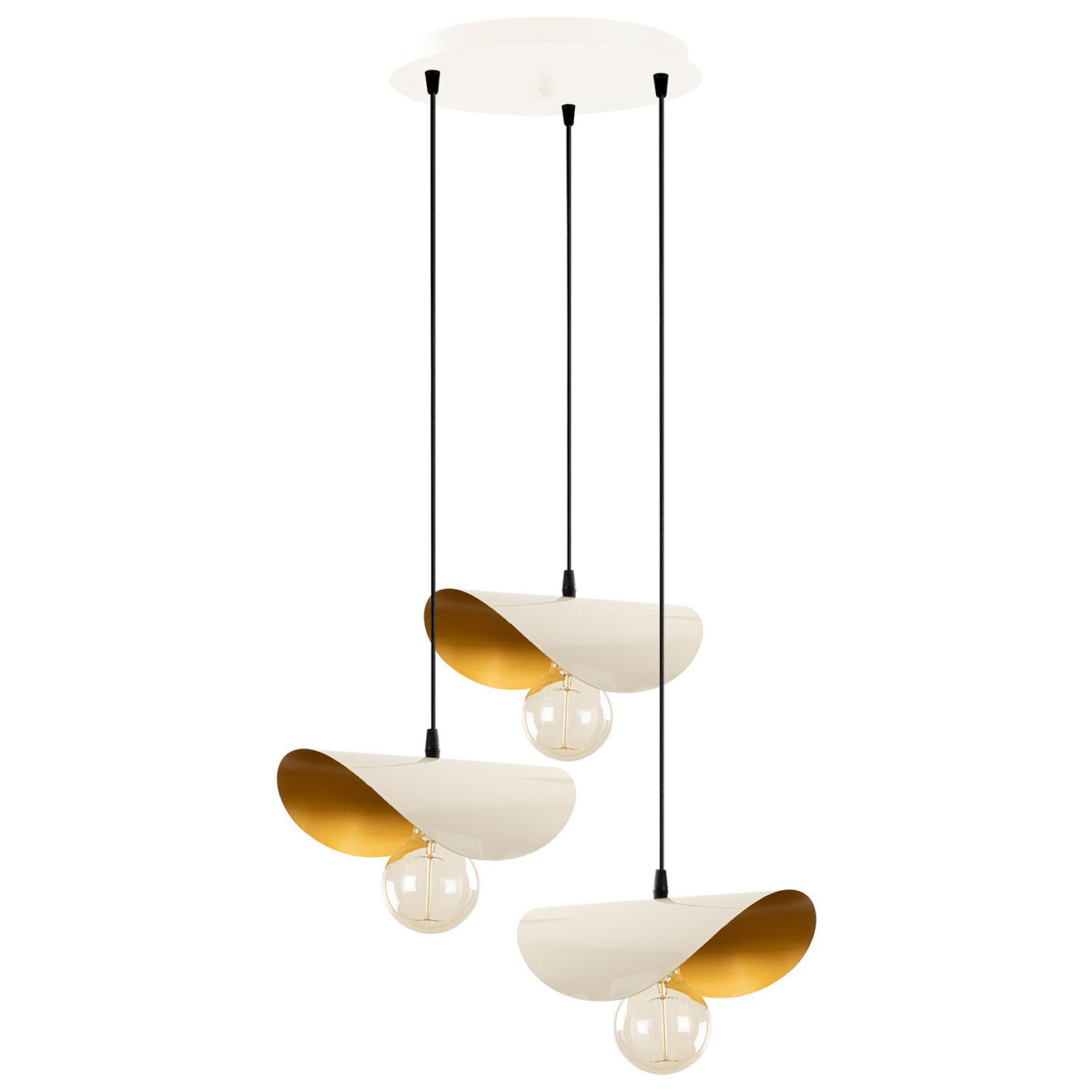 Sheen Suspension Sivani blanc/doré - 45x106 cm