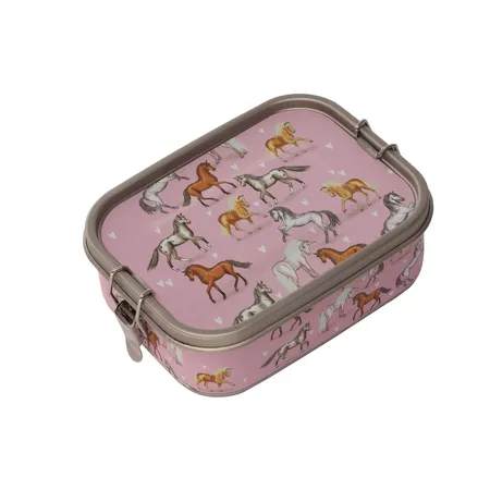 Xanadoo Edelstahl Lunchbox Rosa Pferde