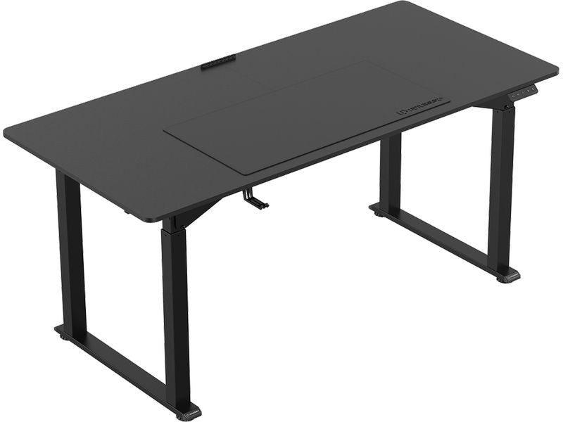 Ultradesk Gaming Tisch Uplift Schwarz Robuster Gaming-Tisch mit elektrischer und stufenloser Höhenverstellung