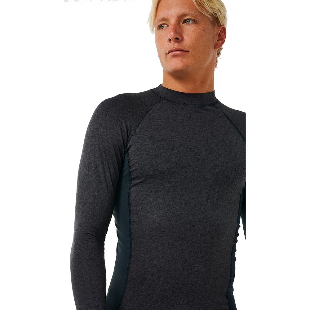 Rip Curl Dawn Patrol Langarm UV-Shirt Herren black marled