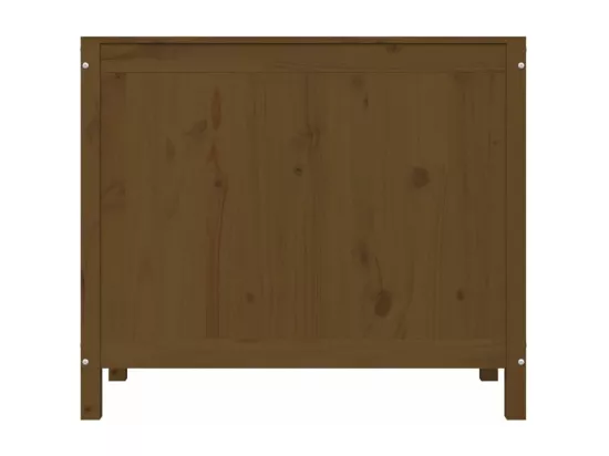 Boîte à linge Marron miel 88,5x44x76 Bois massif de pin
