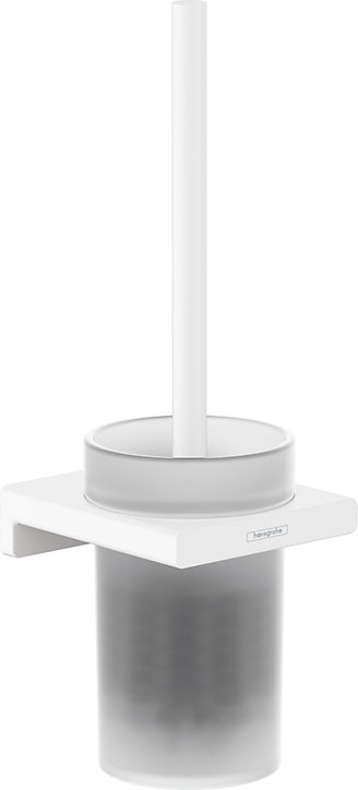 Porte-brosse WC mural blanc mat Hansgrohe