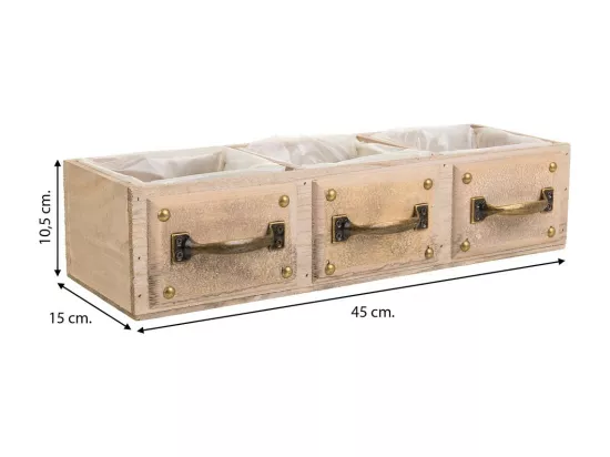 Tiroir en bois marron 45x15x10,5h