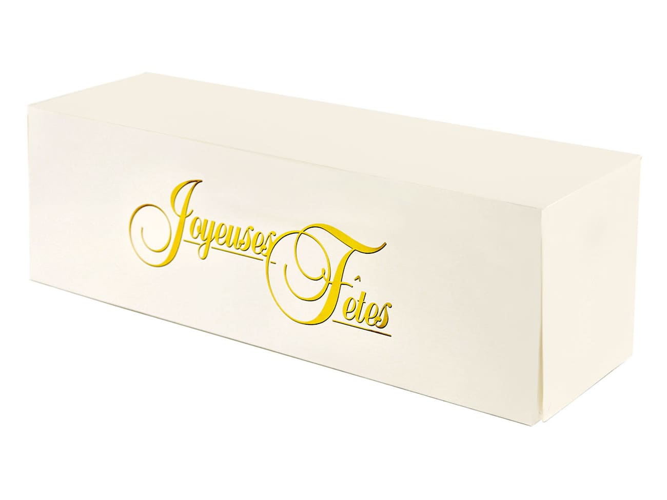 Boîte à bûche (x 25) - Joyeuses Fêtes - 30 x 11 cm