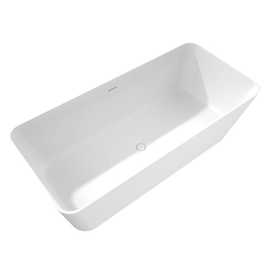 Polysan Leyla vrijstaand bad wit mat solid surface 170x80cm