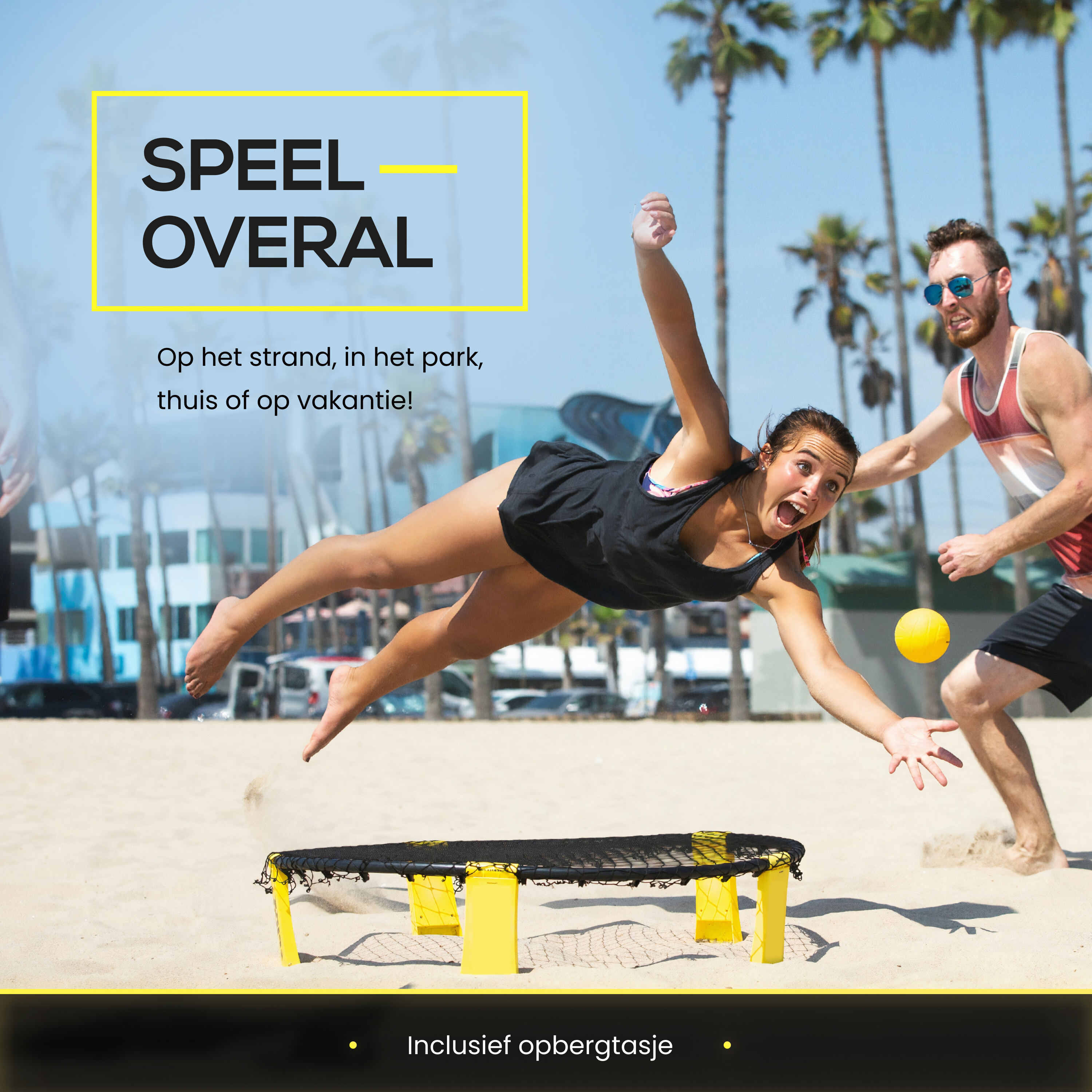 2BEHOME Spikeball Roundnet set - Yellow