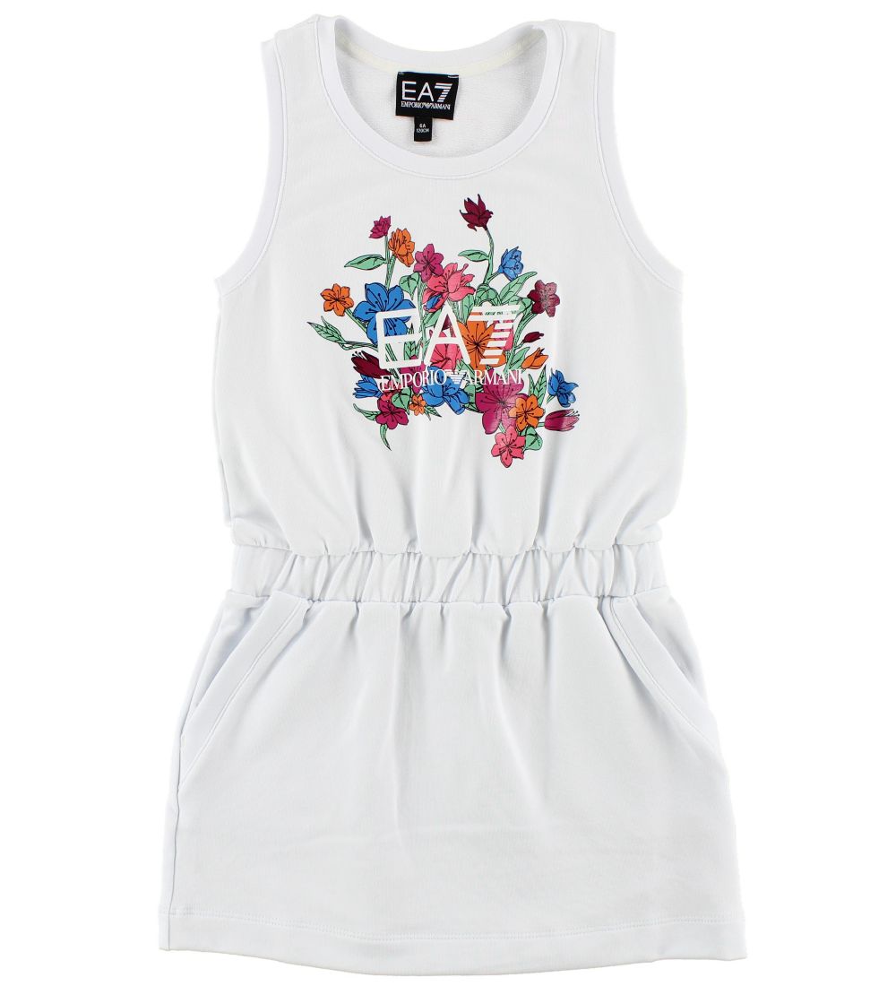 EA7 Kleid - Weiß m. Blumen