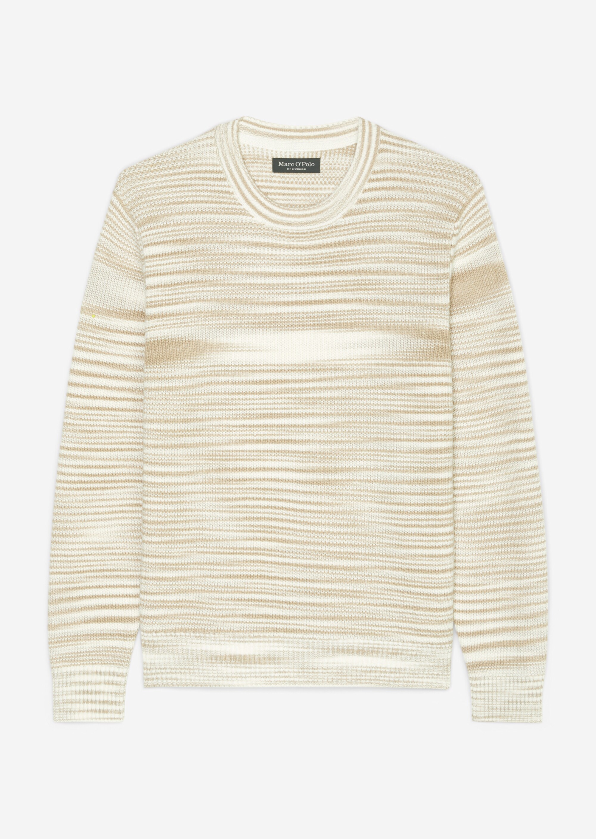 Pullover regular mit unregelmäßigen Bi-Color-Streifen
