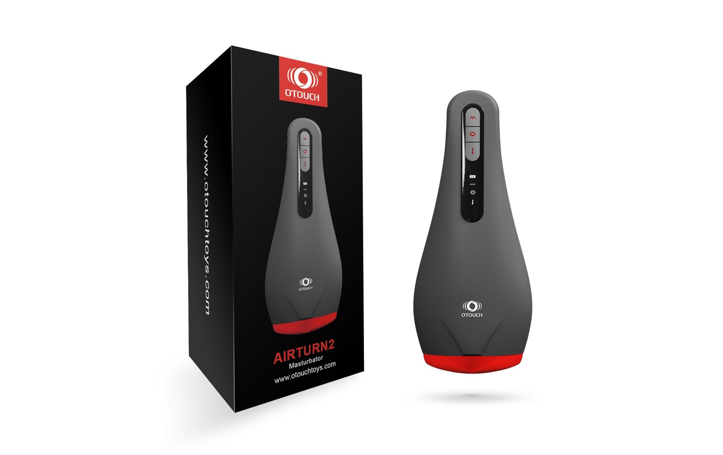 Masturbator Airturn 2 schwarzHochwertiges Sextoy mit Wärmefunktion für den Mann