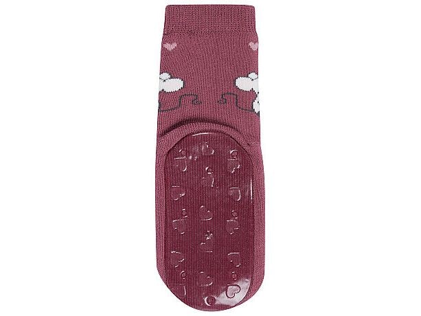Sterntaler Antirutsch-Socken Maus Beerenrosa Gr. 27/28 Fliesen Flitzer Soft für Kinder