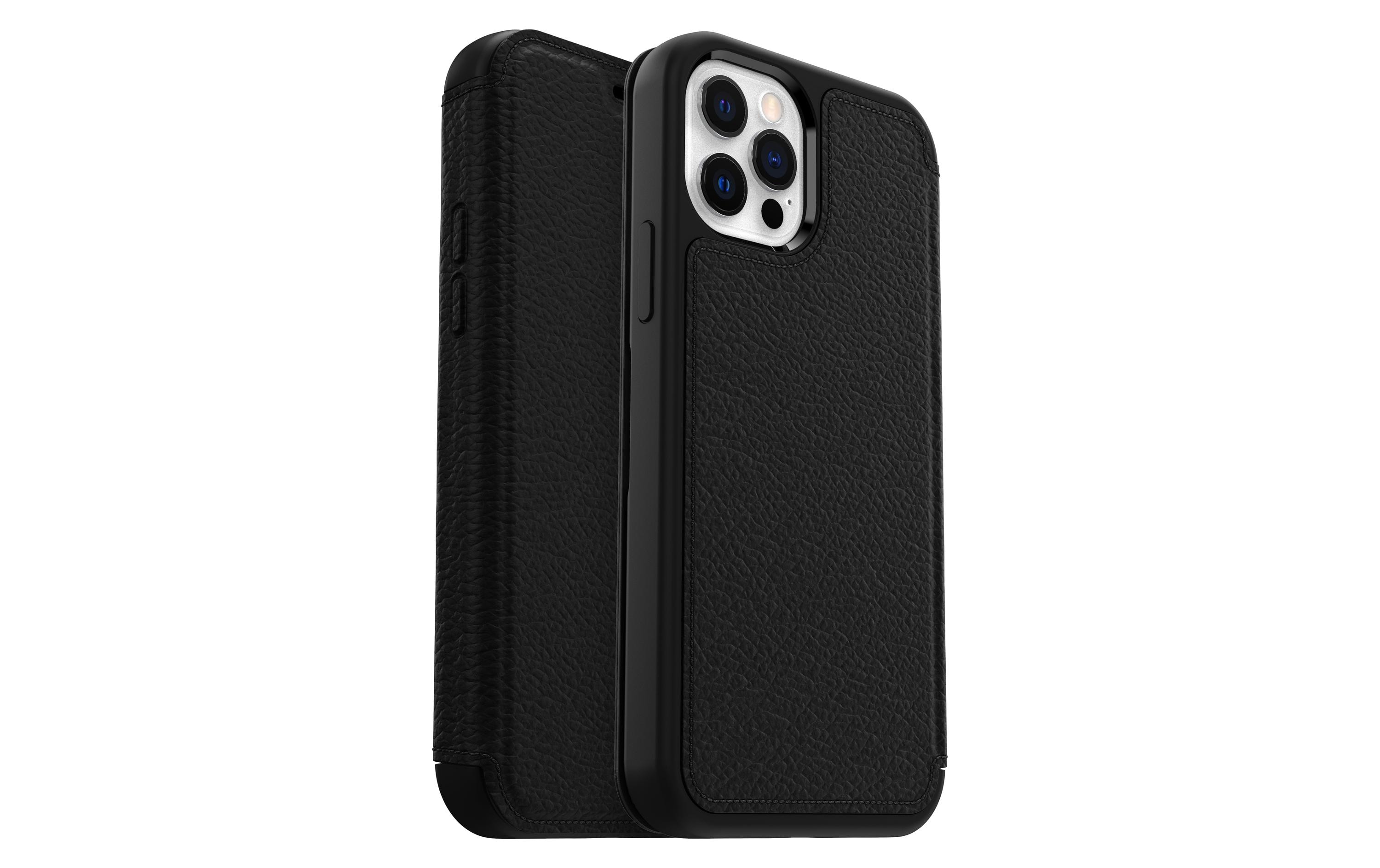 Book Cover Strada iPhone 12 / 12 Pro SchwarzSchutzhülle für das Apple iPhone 12/iPhone 12 Pro