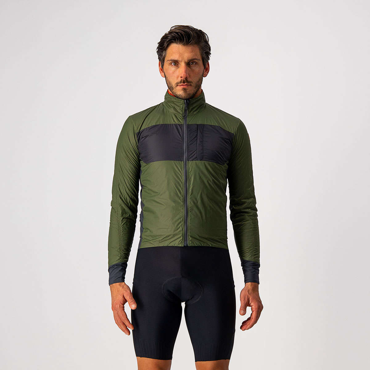 Castelli Unlimited Puffy Fietsjack Groen/Donkergrijs Heren