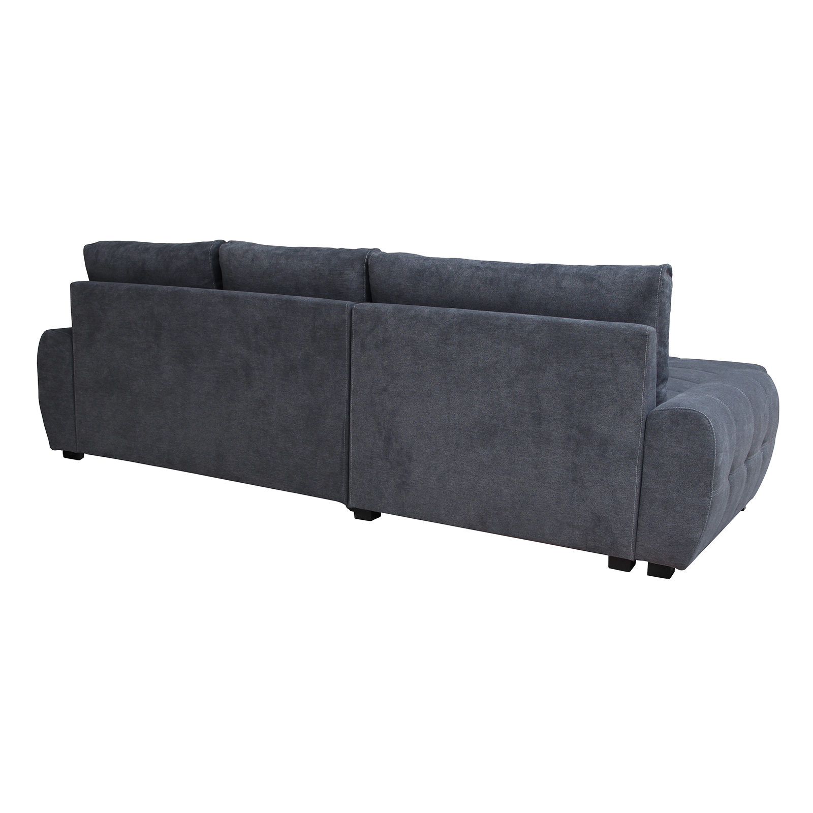 Ecksofa - grau - mit Liegefunktion und Staukasten