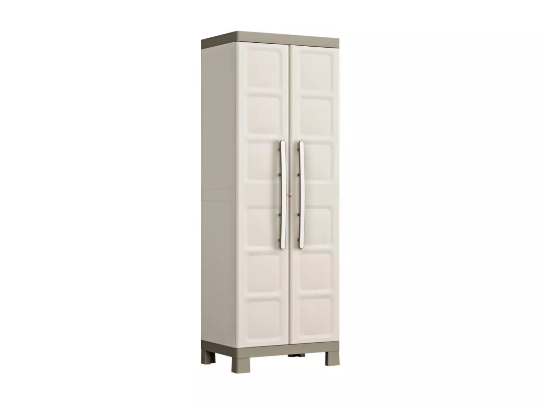 Armoire de rangement polyvalente Excellence Beige et taupe 182cm