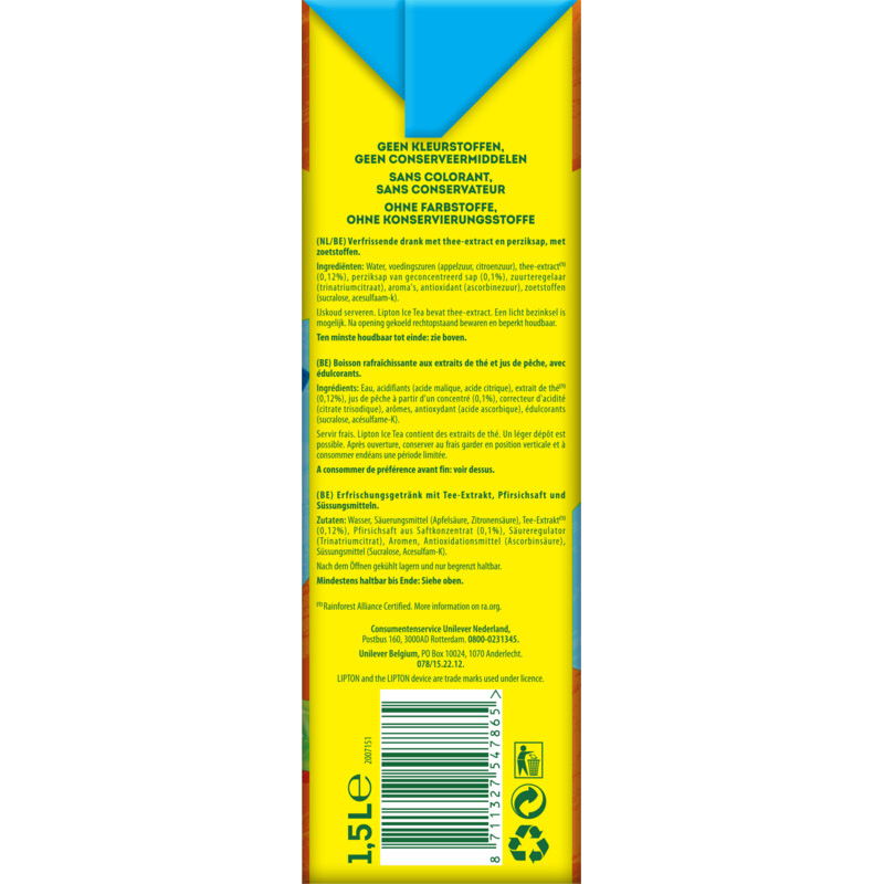 Lipton Ice tea peach zero sugar