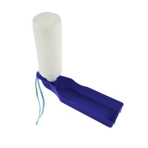 Garrafa de água portátil para cães, azul