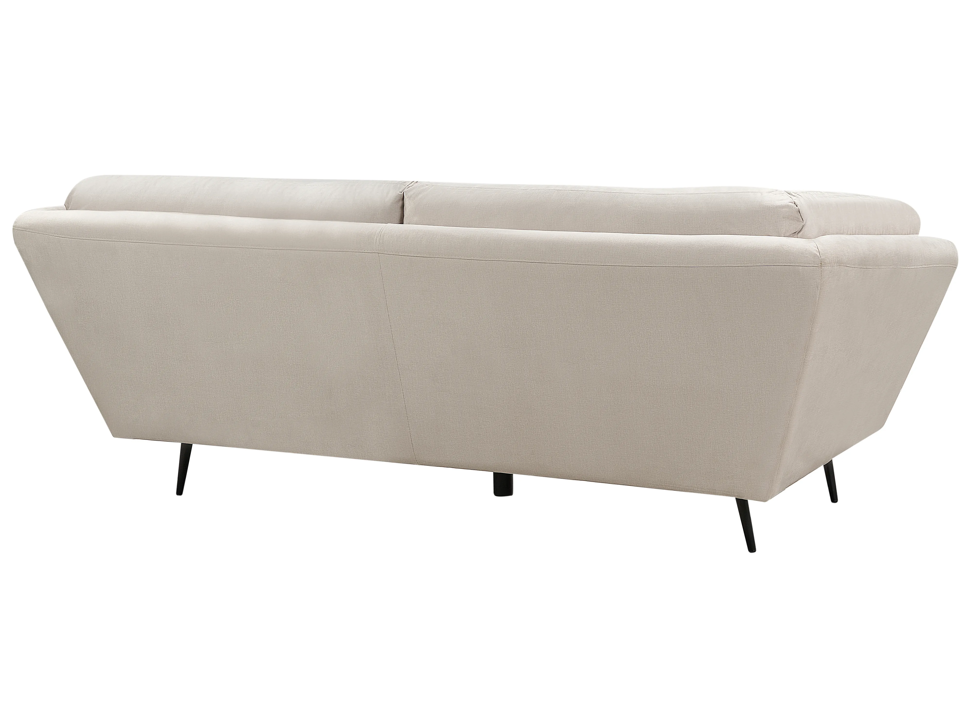 Bank 3-zits LENVIK Fluweel Beige