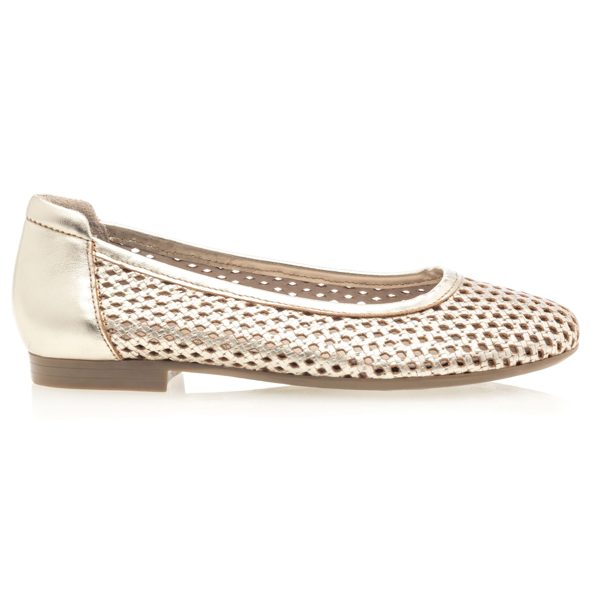 Ballerines Femme en cuir or