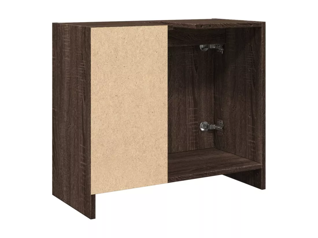 Armoire d'évier chêne marron 63x29x55 cm bois d'ingénierie