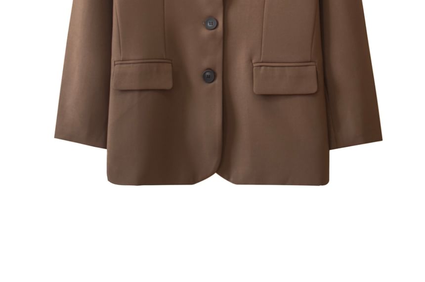 Remeefa - Blazer met inkeping en revers, effen en enkelrijs