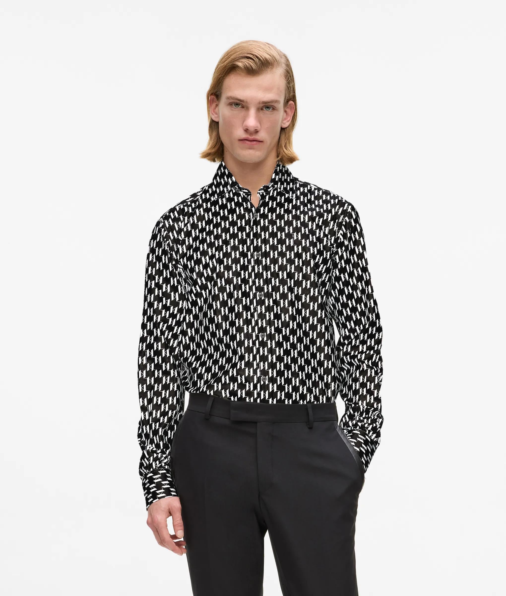 Shirt met Monogram over de hele stof
