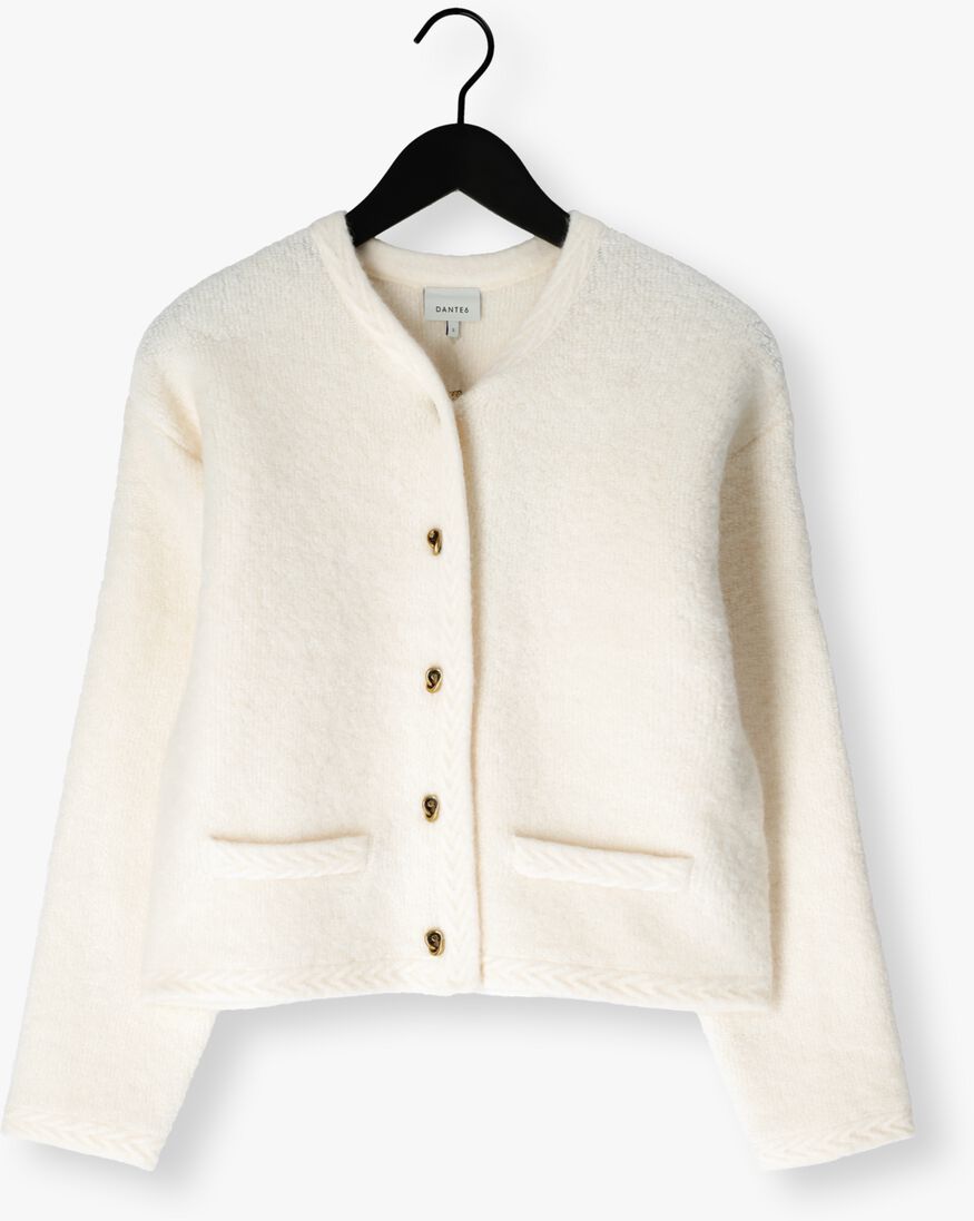 creme dante6 vest beth boucle cardigan