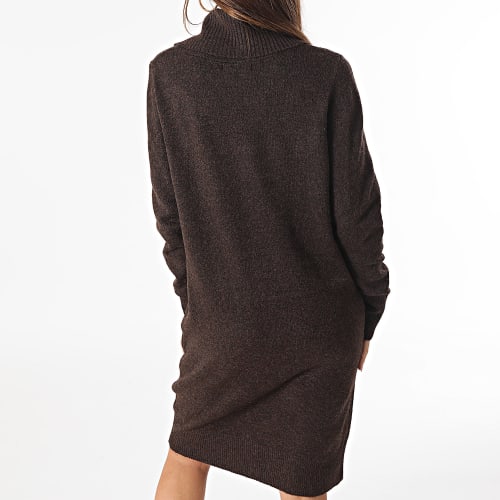 Robe Pull Col Roulé Femme Mila Marroni