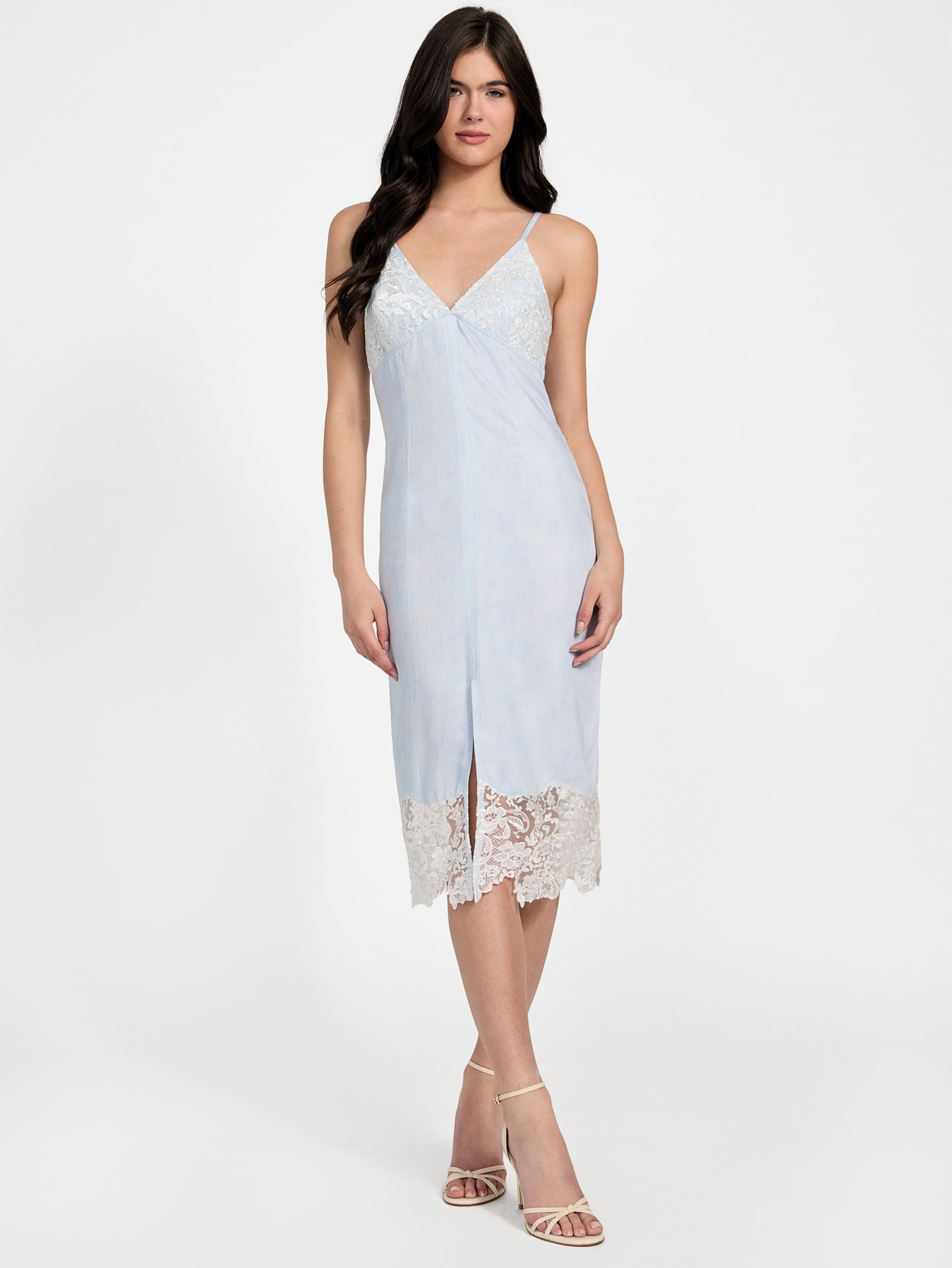 Vestido longo jeans Aria
