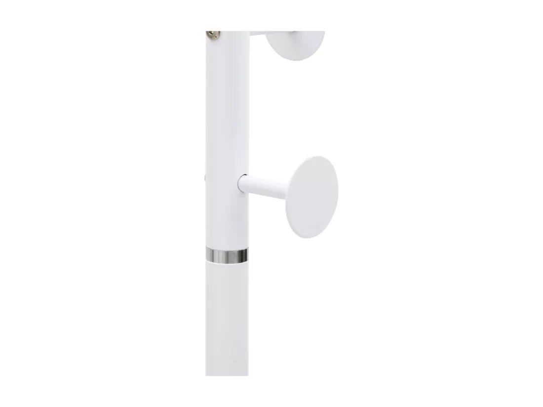 Porte-manteau blanc 176 cm fer enduit de poudre